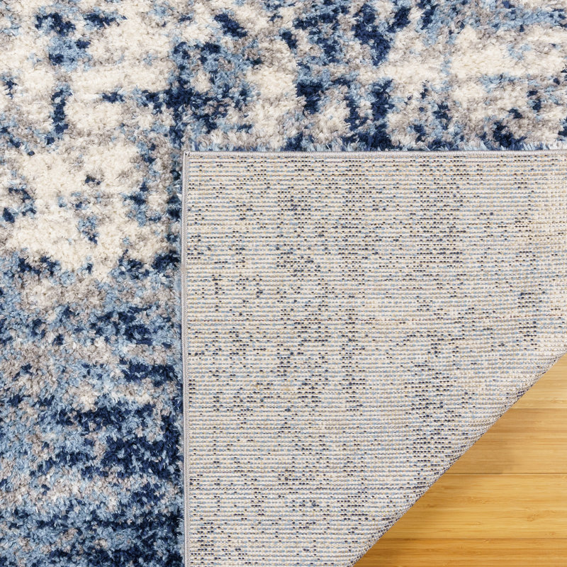 Gertmenian Thayer Halsbury Modern Abstract Navy Shag Area Rug & Reviews